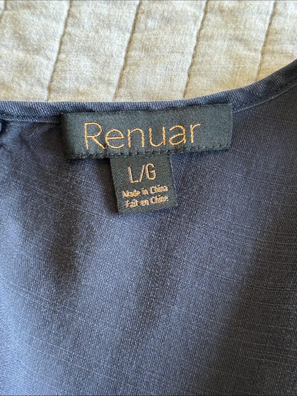 Renuar Navy Sleeveless A-Line Tunic Dress Size L - Picture 2 of 6
